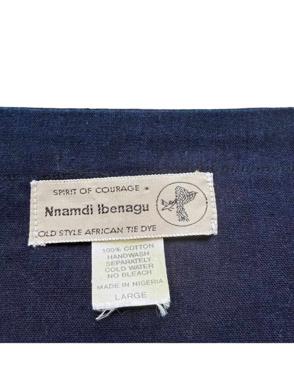 Spirit of Courage Nnamdi Ibenagu Vest Large Oversized Blue Tie Dye Africa Unisex - Picture 4 of 9